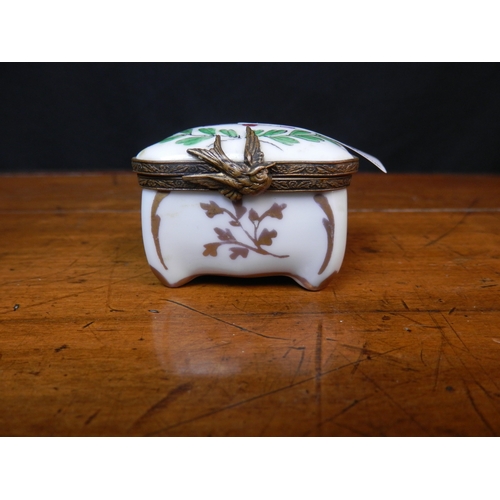 88 - Signed French Masonic Snuff Box by Limoges