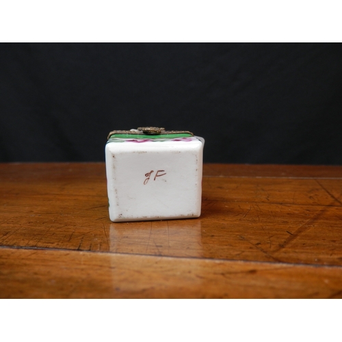 90 - Antique French Lidded Scent Box with Original Scent Bottles