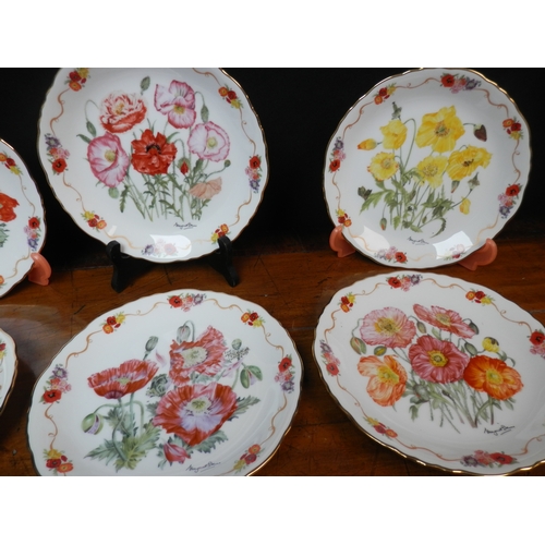 165 - Collection of Six Royal British Legion Poppy Plates by Margaret Stewart