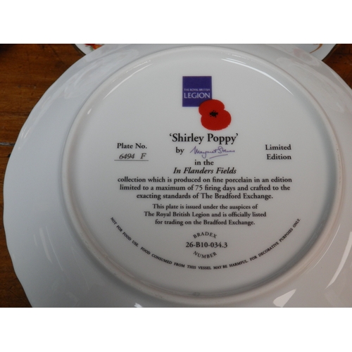 165 - Collection of Six Royal British Legion Poppy Plates by Margaret Stewart