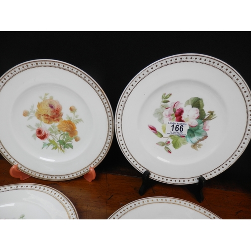 166 - Collection of Seven Plates with Flower decorations