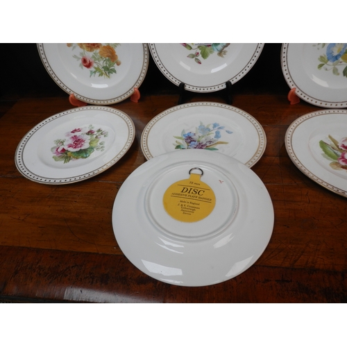 166 - Collection of Seven Plates with Flower decorations