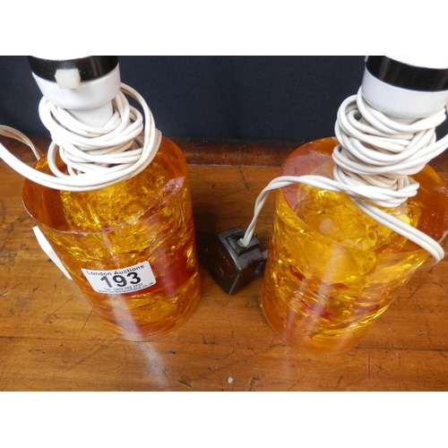 193 - Pair of 1960s Shattaline Lamps