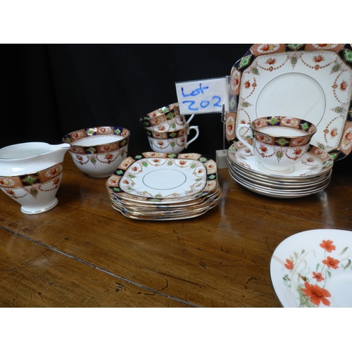 202 - Box of Mixed China to include Colclough Imari Part Set