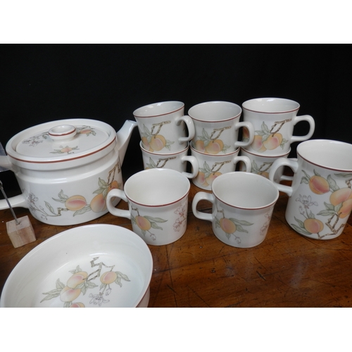 208 - Wedgwood Peach Tea Set together with a Parragon Country Lane Tea Set