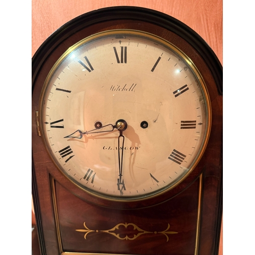 638A - Regency Scottish Bracket Clock by Mitchell of Glasgow with Twin Fusee Movement. Fretted Brass Sides,... 