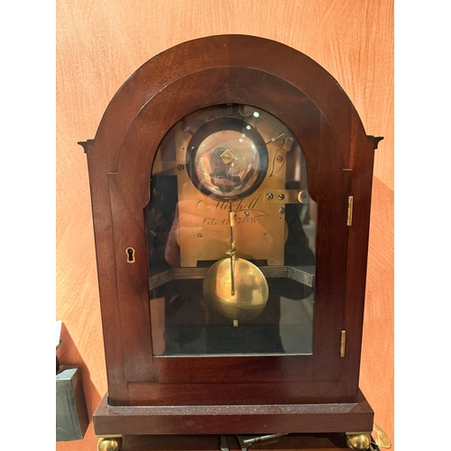 638A - Regency Scottish Bracket Clock by Mitchell of Glasgow with Twin Fusee Movement. Fretted Brass Sides,... 