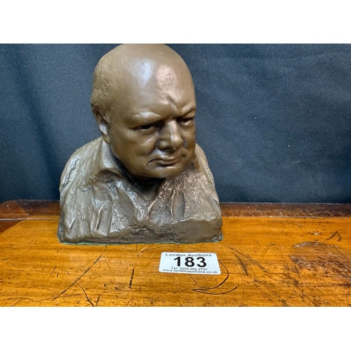 183 - After Oscar Nemon (1906-1985)
Wartime Leader [ONC935]
Bronze Resin Bust of Winston Churchill Signed ... 