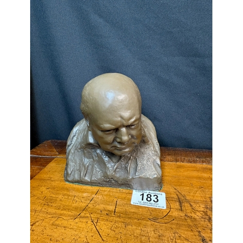 183 - After Oscar Nemon (1906-1985)
Wartime Leader [ONC935]
Bronze Resin Bust of Winston Churchill Signed ... 