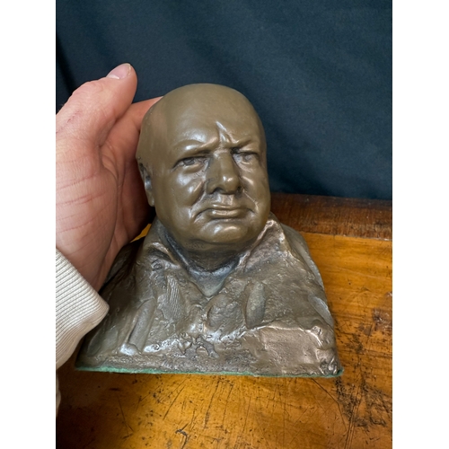 183 - After Oscar Nemon (1906-1985)
Wartime Leader [ONC935]
Bronze Resin Bust of Winston Churchill Signed ... 