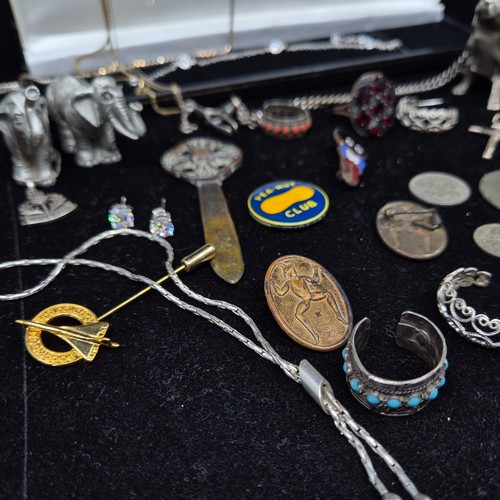 719 - Lot of Curios to include Coins, Jewellery and other items including Silver Items