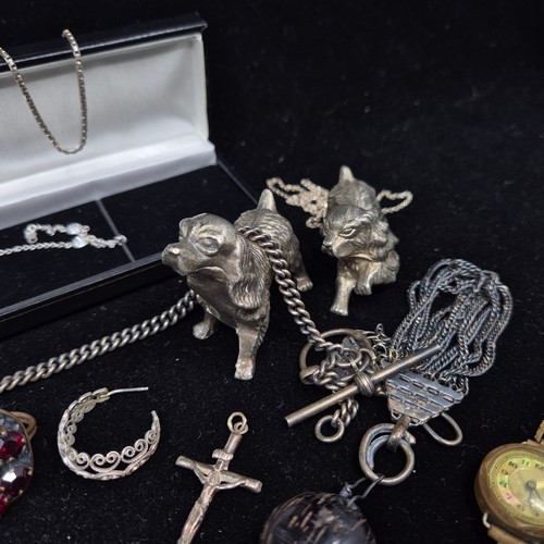 719 - Lot of Curios to include Coins, Jewellery and other items including Silver Items