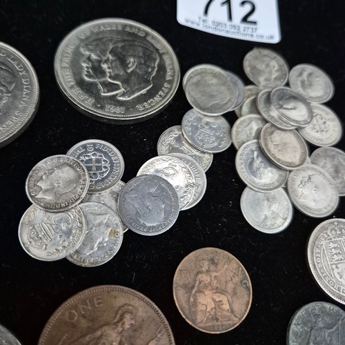 712 - Collection of Silver Thruppence together with some other Coins