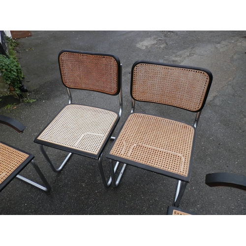 660 - Lot of 6 Mid Century Marcel Breuer Cesca Dining Chairs