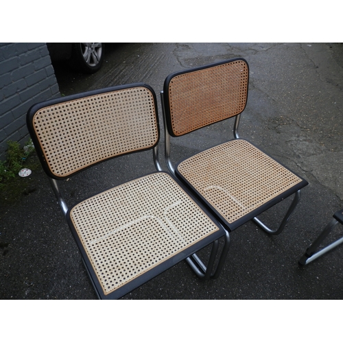 660 - Lot of 6 Mid Century Marcel Breuer Cesca Dining Chairs