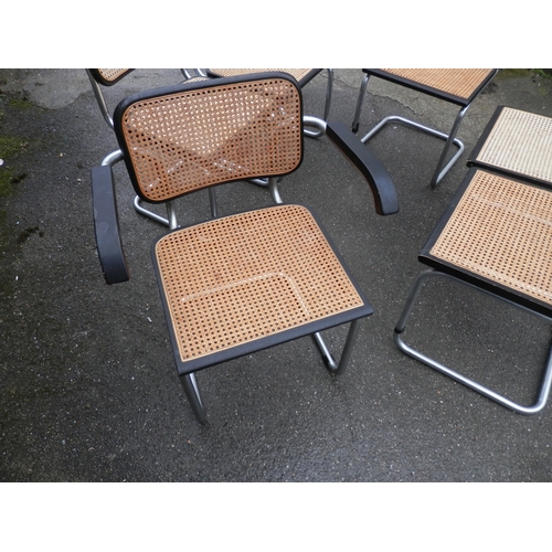 660 - Lot of 6 Mid Century Marcel Breuer Cesca Dining Chairs