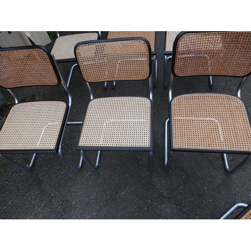 661 - Lot of 7 Mid Century Marcel Breuer Cesca Dining Chairs