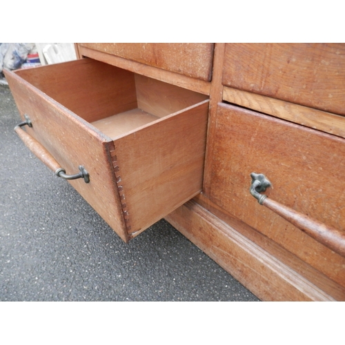 656 - Bank of Early 20th Century Drapers/Haberdashery Drawers