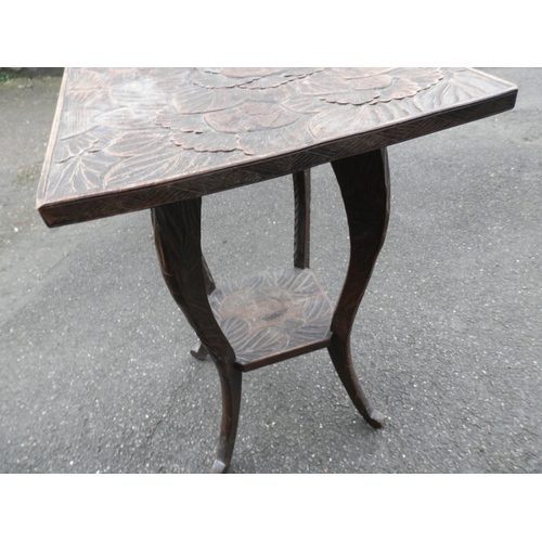 651 - Arts & Crafts Liberty Style Japanese Side Table