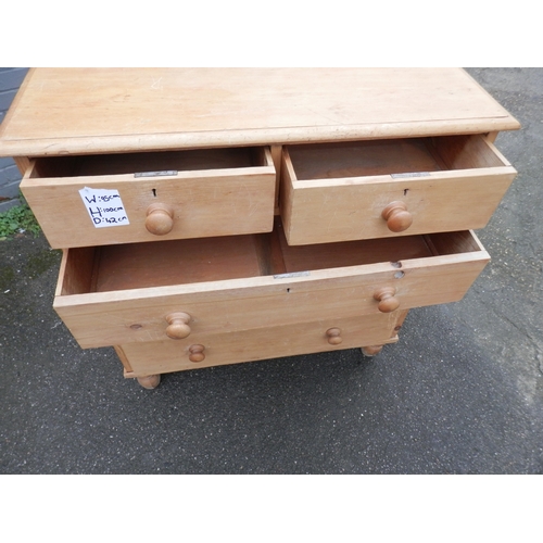 652 - Victorian Pine Chest of Drawers