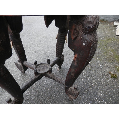 649 - 19th Century Anglo Indian Carved Elephant Table