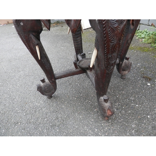 649 - 19th Century Anglo Indian Carved Elephant Table