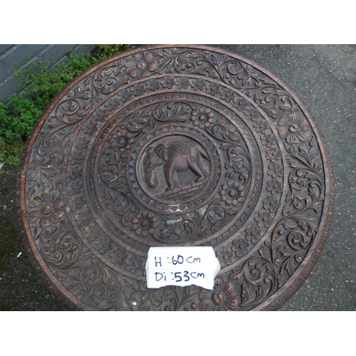 649 - 19th Century Anglo Indian Carved Elephant Table