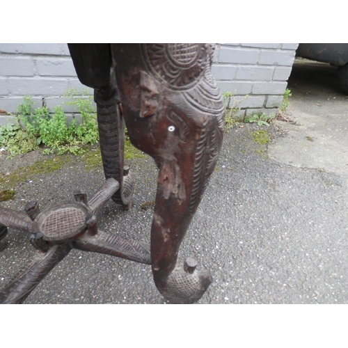 649 - 19th Century Anglo Indian Carved Elephant Table