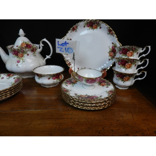 210 - Royal Albert Old Country Roses Tea Set