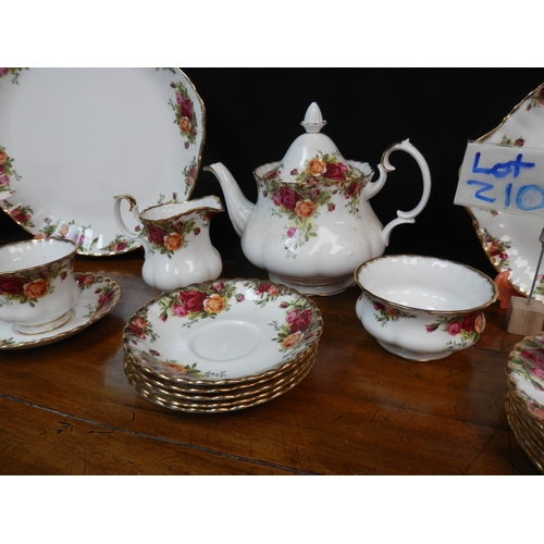 210 - Royal Albert Old Country Roses Tea Set