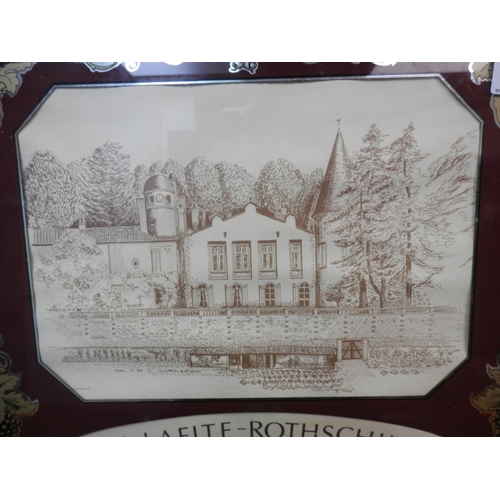 224 - Chateau Lafite Rothschild 1962 Wine Label in Display Frame