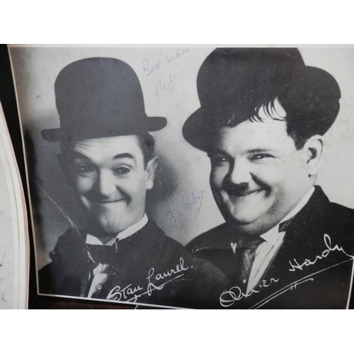 243 - Collection of Stan Laurel & Oliver Hardy Memorabilia to include Autographs, L&H Magazine and other i... 