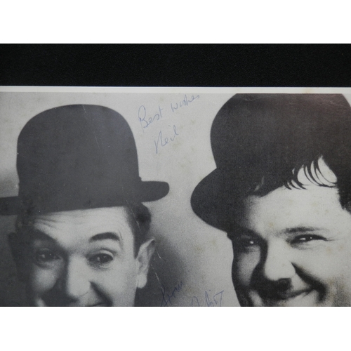 243 - Collection of Stan Laurel & Oliver Hardy Memorabilia to include Autographs, L&H Magazine and other i... 