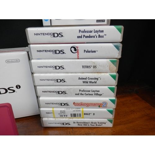 244 - Nintendo DSi Boxed together with another Nintendo DS, a selection of Games, a Game Boy Advance SP an... 