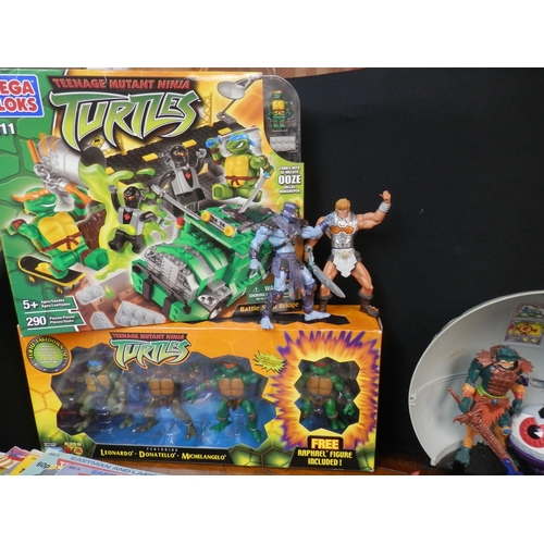 256B - Collection of Teenage Mutant Ninja Turtles Toys including Technodrome Playset amd many Figures toget... 