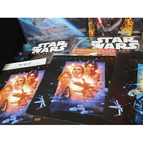 262 - Collection of Star Wars Posters & Other Memorabilia together with an Independence Day Poster