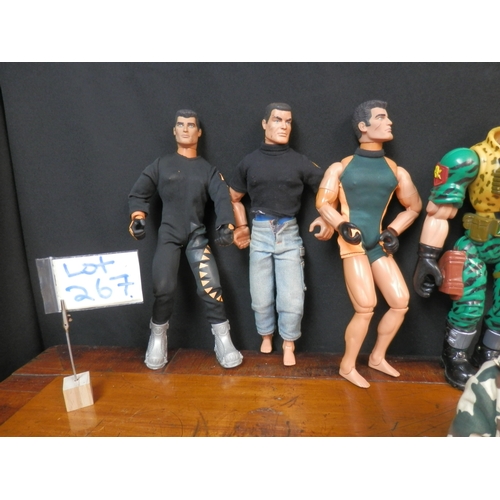 267 - Collection of Action Man Action Figures together with a Major Chip Action Figure (9)