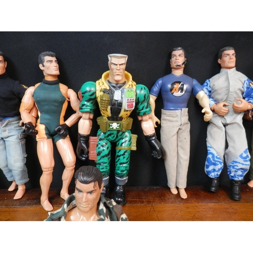 267 - Collection of Action Man Action Figures together with a Major Chip Action Figure (9)