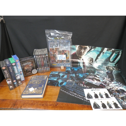 375A - Collection of Harry Potter Collectables to include Harry Potter DVDs & Trading Cards and a First Pri... 