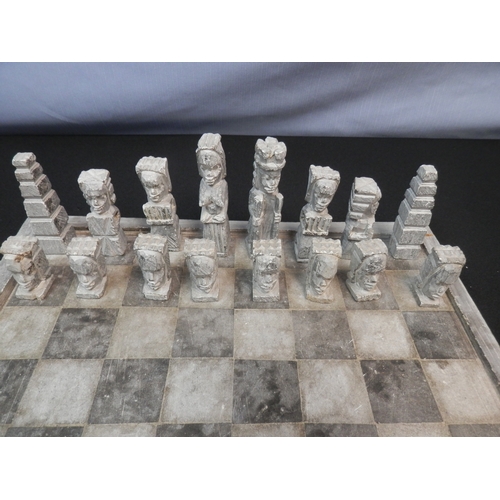 146B - Tribal Statue Style Chess Set with Board