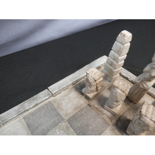 146B - Tribal Statue Style Chess Set with Board