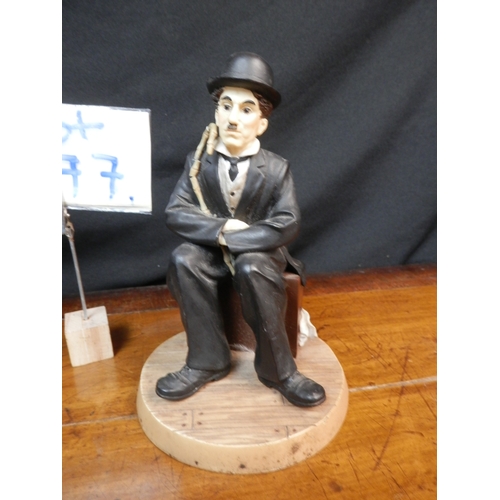 377 - Two Charlie Chaplin Statues from The Leonardo Collection