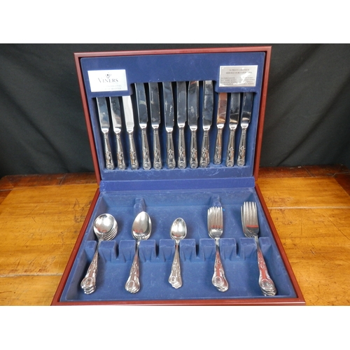 381 - Viners 58 Piece Stainless Steel Cutlery Set in Box