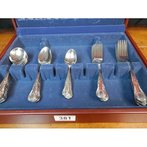 381 - Viners 58 Piece Stainless Steel Cutlery Set in Box