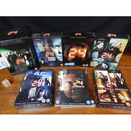 385 - 24 (2001-2010) Starring Kiefer Sutherland Complete Series 1-8 on DVD also including 24 Redemption (2... 