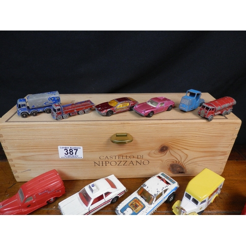 387 - Collection of Model Diecast Cars to include Examples by Corgi, Dinky, Matchbox and others, housed in... 