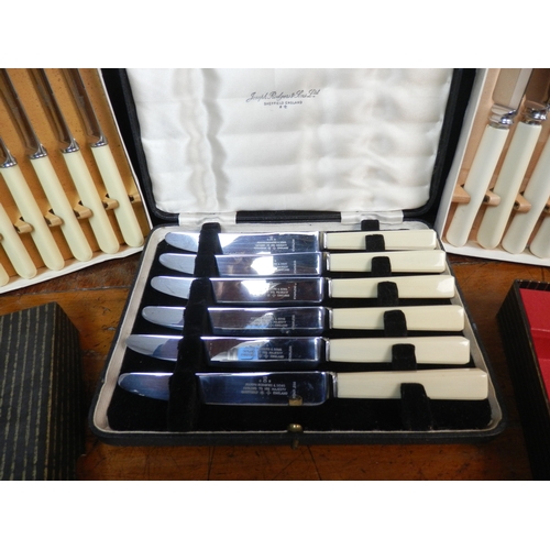 391 - Four Sets of Sheffield Stainless Steel Knives (25)