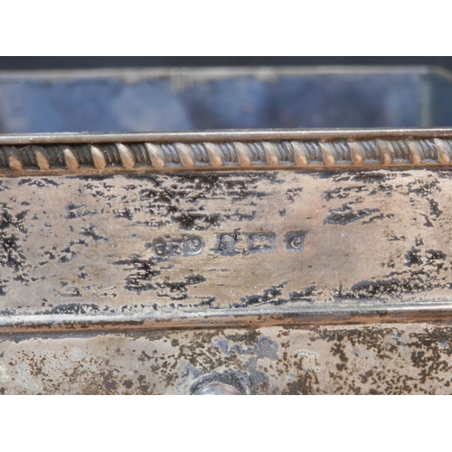 405 - Silver Trinket Box in the form of a Drawer Marked Birmingham 1904 containing Three Silver Badges