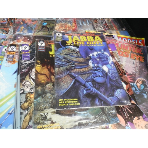 417 - Collection of Star Wars Comics, Magazines, Postcards etc