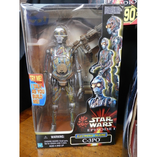 418 - Star Wars Darth Vader Voice Changer together with C-3PO Talking Figure, Obi Wan Kenobi Figure and hi... 